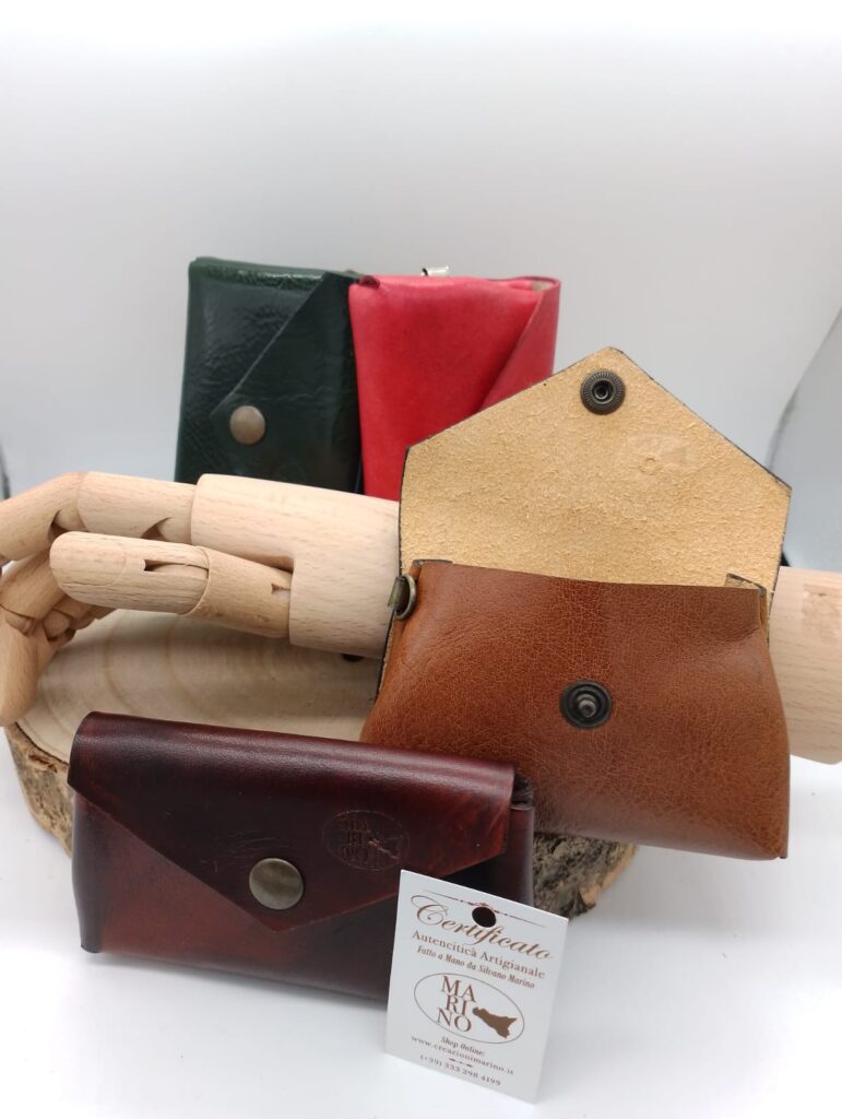 Portamonete in cuoio artigianali on sale
